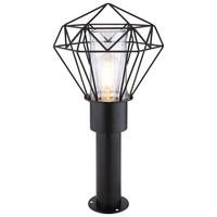 WEGELEUCHTE Edelstahl Schwarz Gitteroptik - Schwarz, Metall (22.5/25.5/50cm) - Globo Lighting