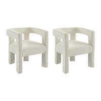 STUHL - 65cm x 59cm - Polyester - weiß - SOFANA - Weiß, Textil (65/70/59cm) - Vente-Unique