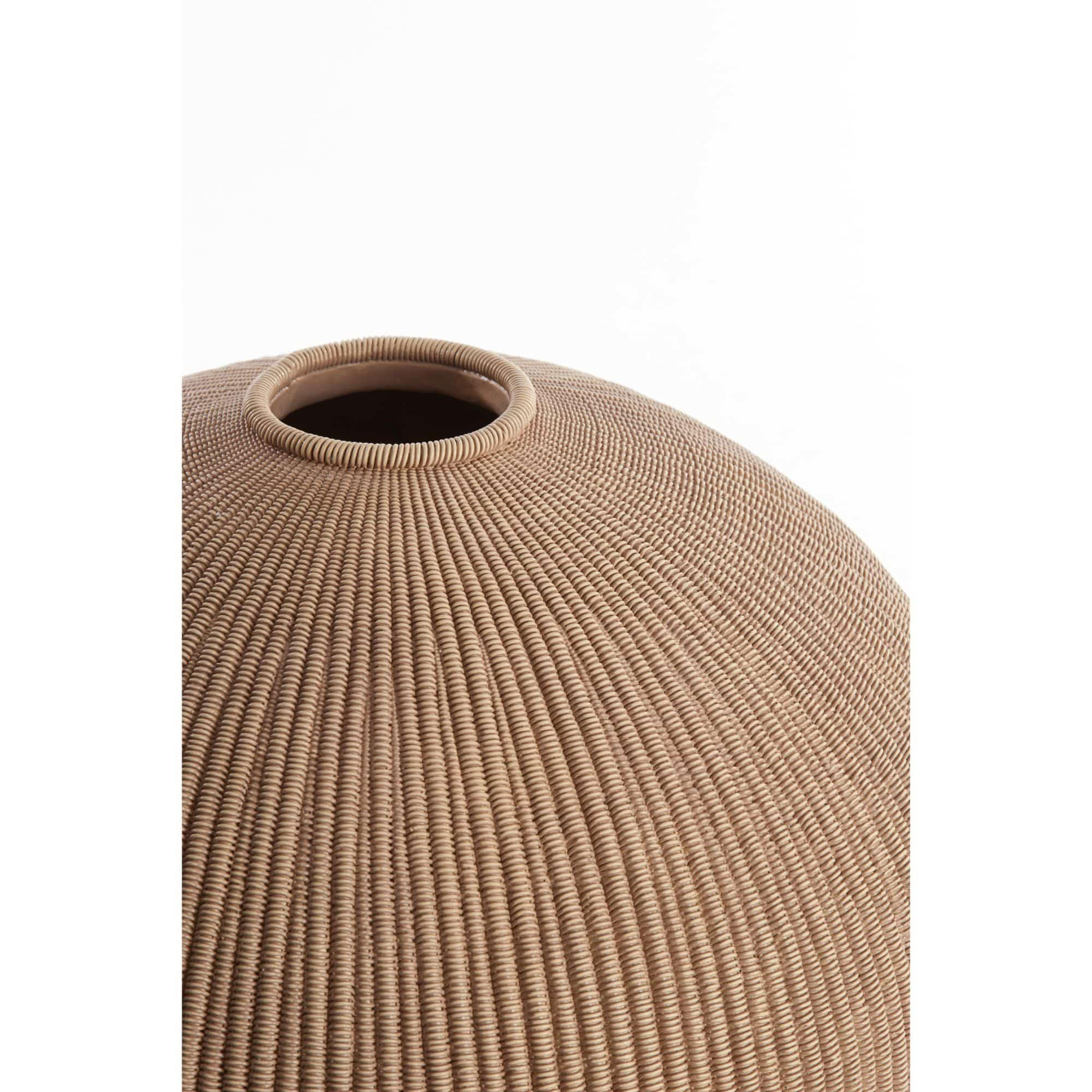 VASE Valerie Braun 46/46/37 cm - Braun, Kunststoff (37cm) - Light & Living