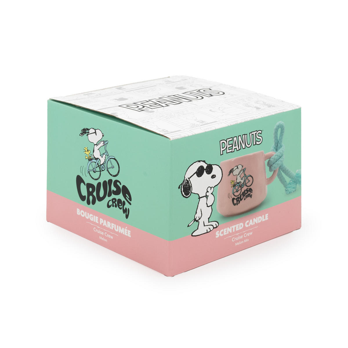 PEANUTS Duftkerzen - Rosa, Naturmaterialien/Glas (8cm)