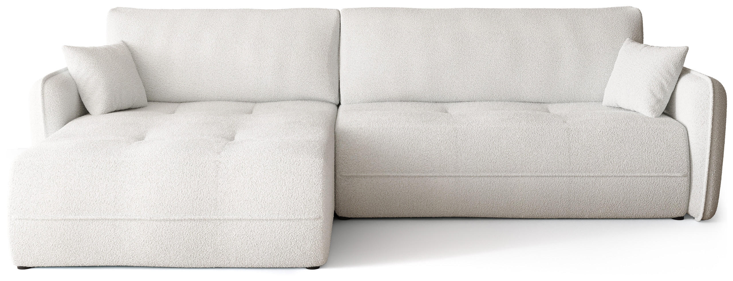 ECKSOFA CLAUDIO mit Schlaffunktion Weiß - Weiß, Textil (263/150cm) - Bromarkt