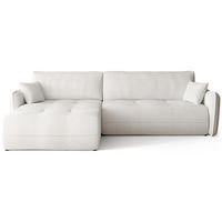 ECKSOFA CLAUDIO mit Schlaffunktion Weiß - Weiß, Textil (263/150cm) - Bromarkt