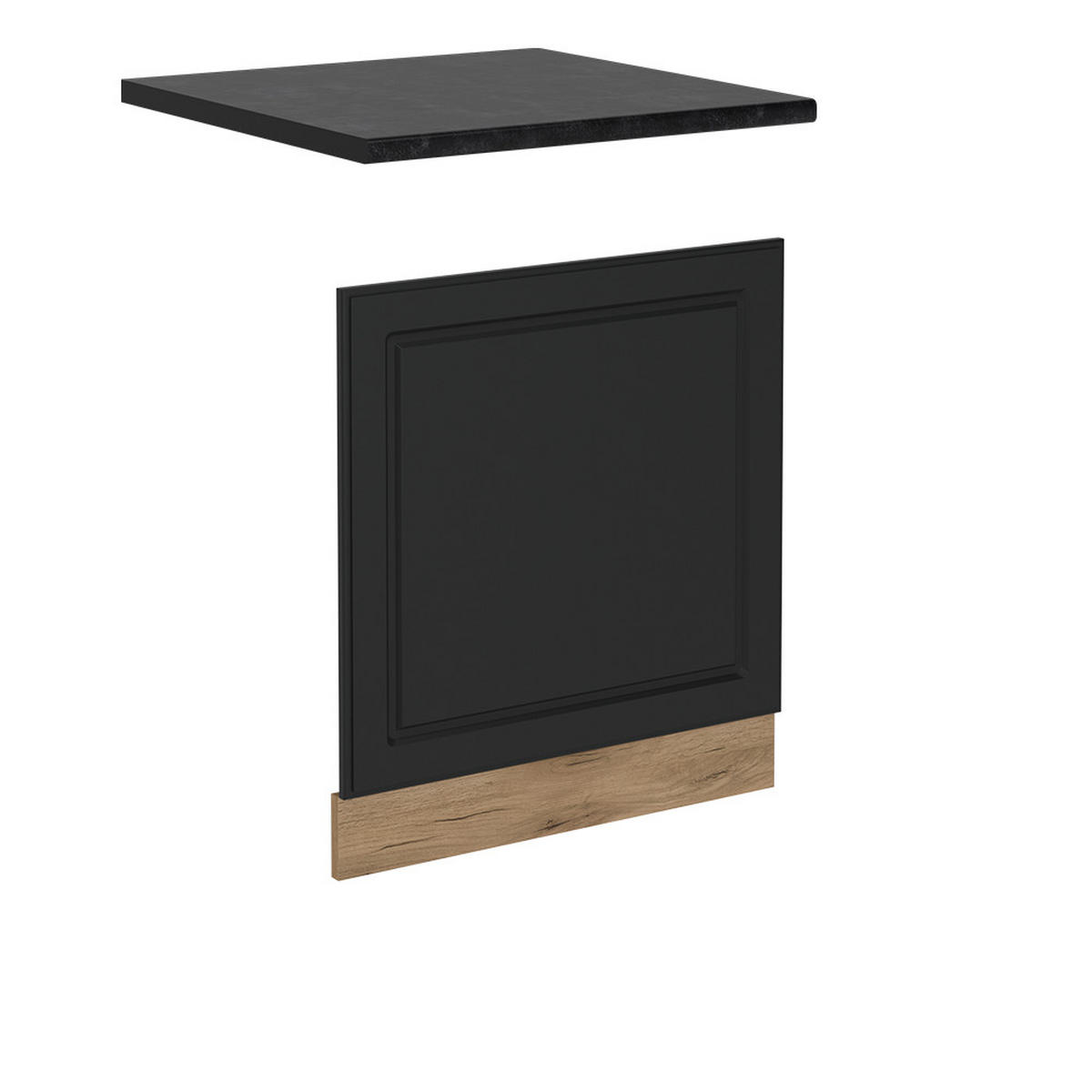 FRONTBLENDE R-Line Anthrazit Landhaus 60 cm , AP Anthrazit - Honigeiche/Anthrazit, Holzwerkstoff (60/57.2/1.6cm) - Vicco