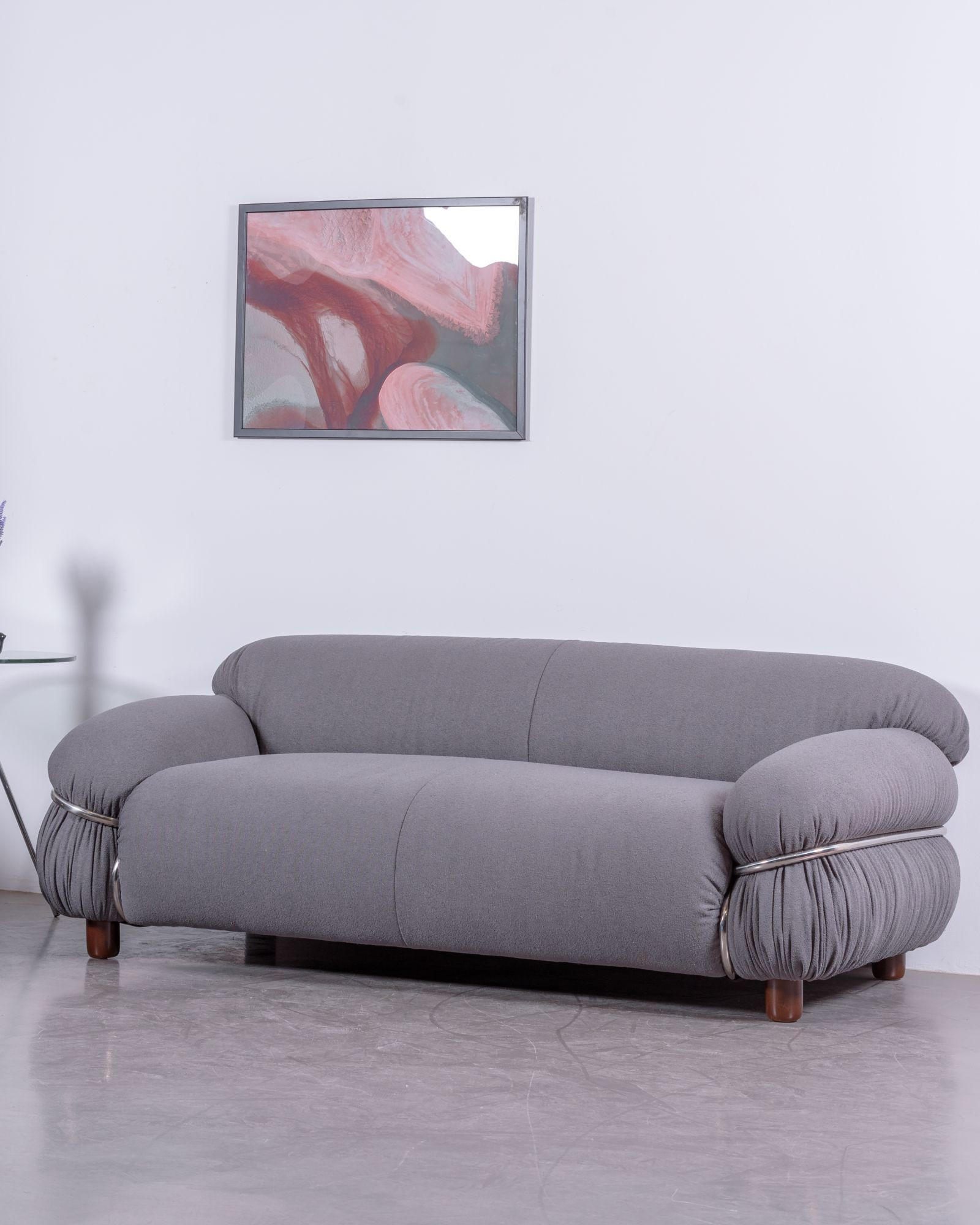 ZWEISITZER-SOFA GEPOLSTERT Textil Grau - Grau, Textil (178/63/96cm) - Nest Dream