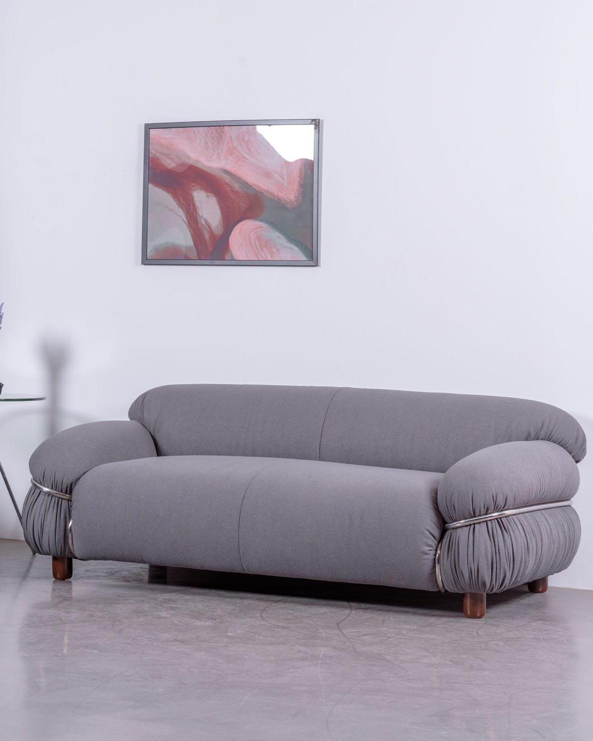 ZWEISITZER-SOFA GEPOLSTERT Textil Grau - Grau, Textil (178/63/96cm) - Nest Dream