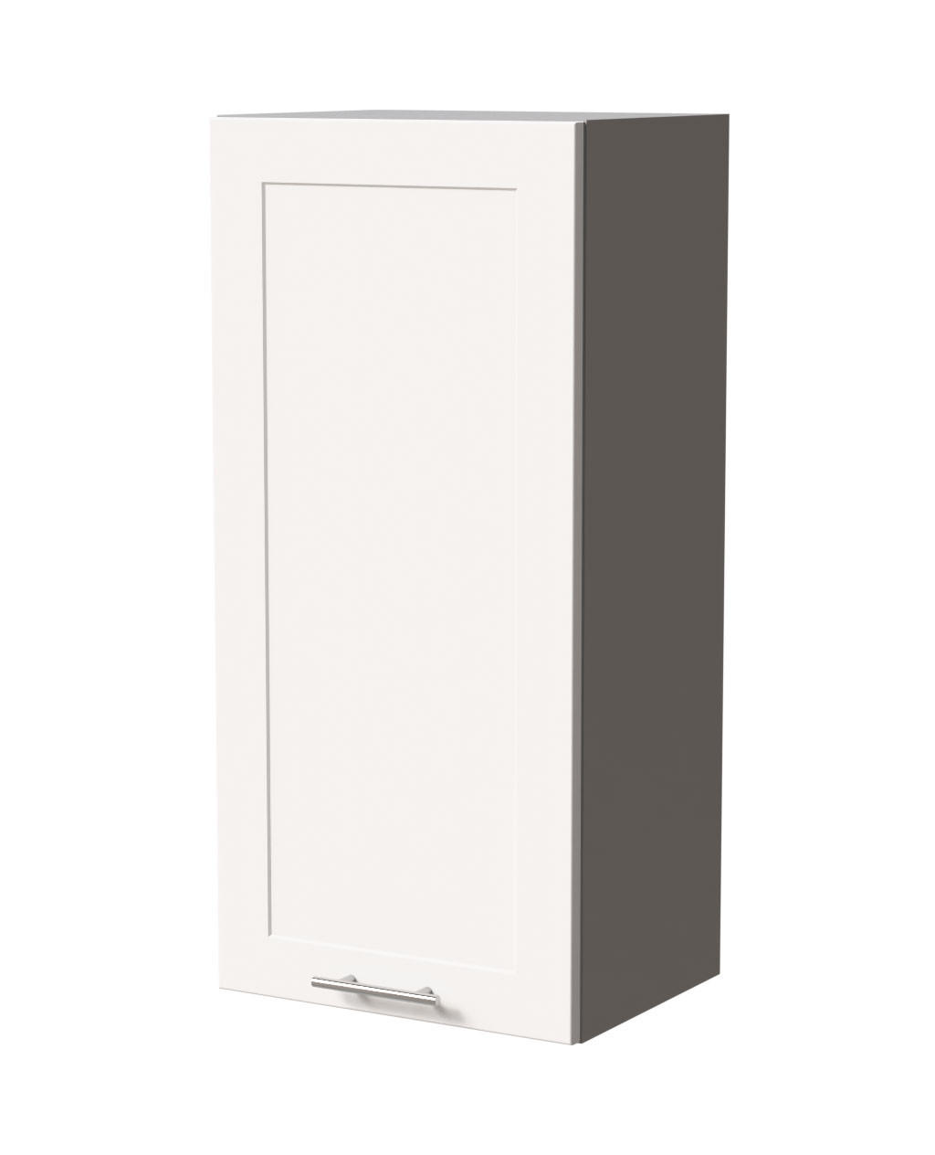 HÄNGESCHRANK Oslo W4/45 Grau / Weiß Matt 45 / 32,5 / 96cm - Weiß/Grau, Holz/Holzwerkstoff (45/96/32.5cm) - Feldmann-Wohnen