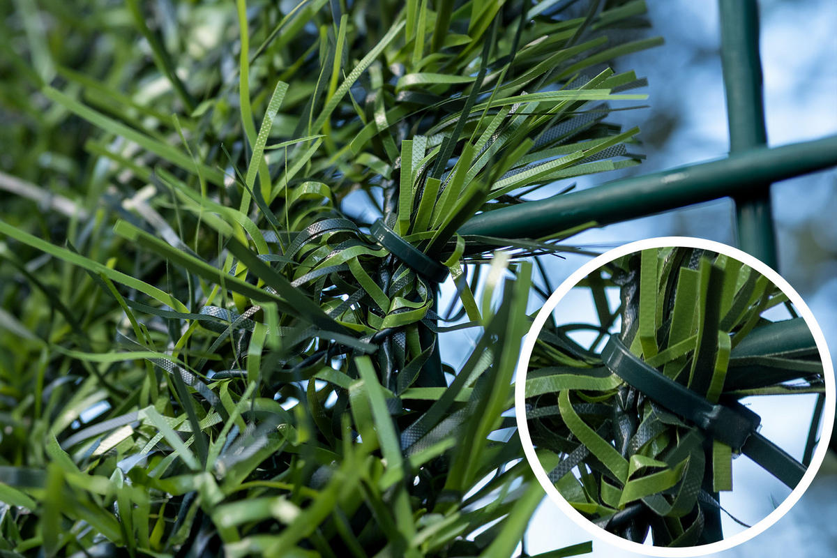 KÜNSTLICHE HECKE Pico 3m H.150cm 90 Stränge - Grün, Kunststoff (150/300cm) - Casanoov