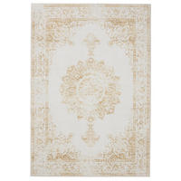 VINTAGE-TEPPICH George waschbar 120x170 cm - Gelb/Creme, Kunststoff (120/170cm) - benuta