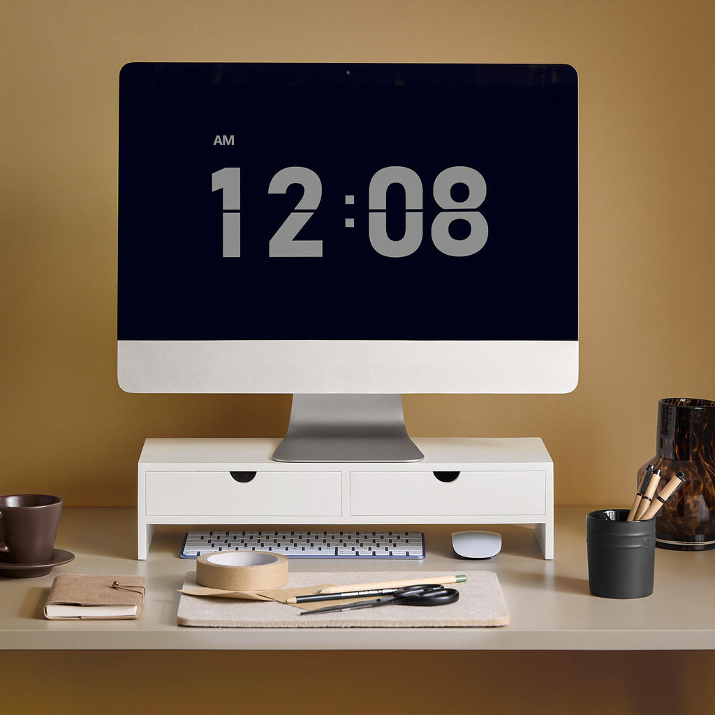 Thumbnail - SoBuy Monitorständer, Weiß, Holzwerkstoff, 47x11x18 cm, Arbeitszimmer, Schreibtische