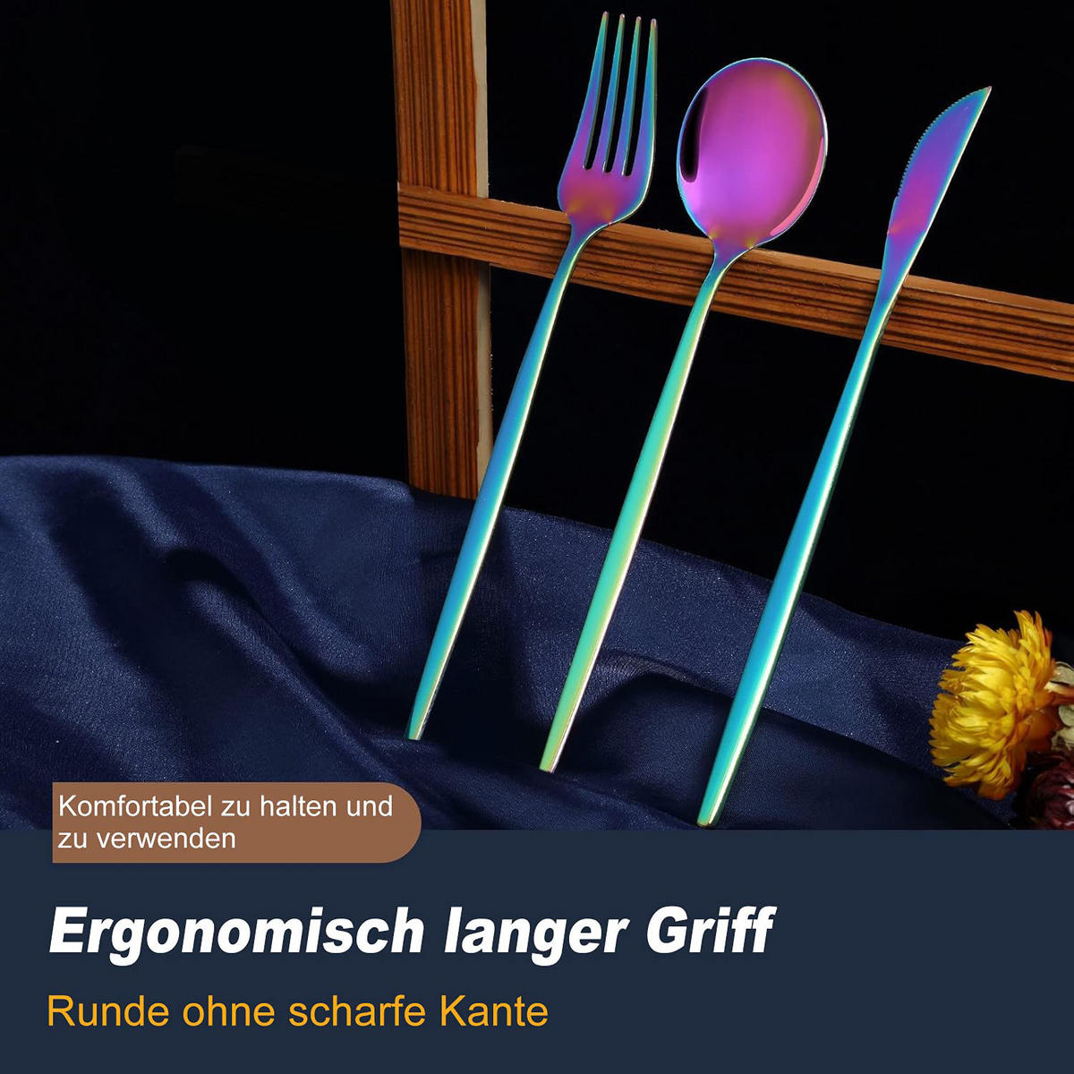 BESTECKSET 6 Personen 30-teilig Edelstahl, Spülmaschinenfest - Multicolor, Metall - Kaket