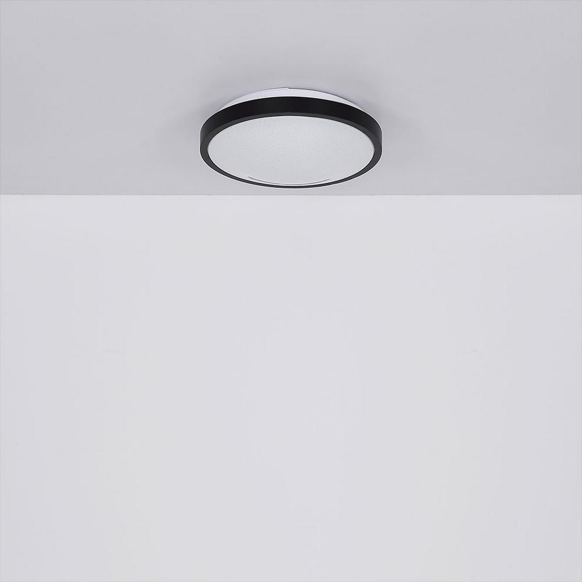 LED DECKENLEUCHTE Gregory Metall Schwarz - Schwarz, Metall (30/30/9cm) - Globo Lighting