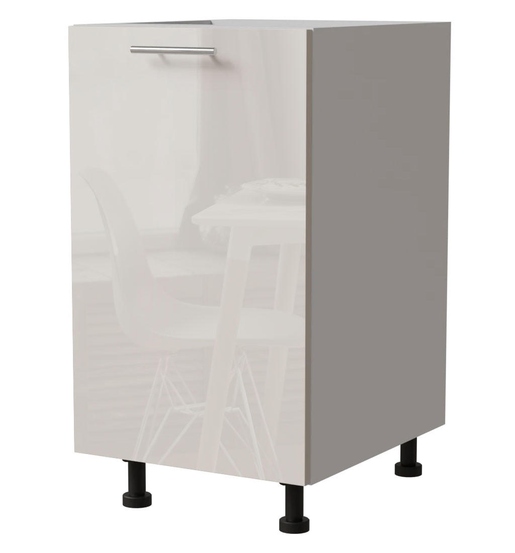 Feldmann-Wohnen Unterschrank Creme, Weiß 45x82x50 cm