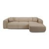 ECKSCHLAFSOFA Bouclé-Stoff Taupe 283cm - Taupe, Textil (283/180cm) - Sia Home