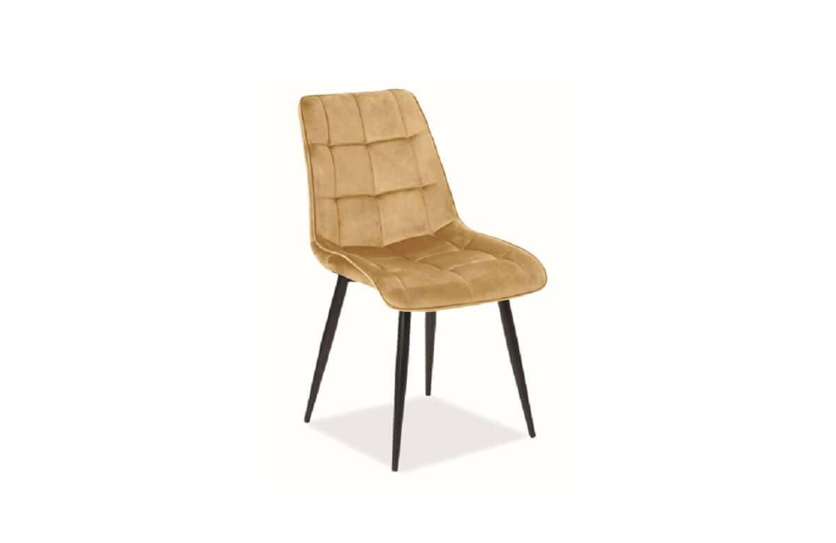 ESSZIMMERSTUHL Chic Gelb Samtstoff - Gelb, Kunststoff (50/88/50cm)