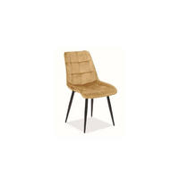 ESSZIMMERSTUHL Chic Gelb Samtstoff - Gelb, Kunststoff (50/88/50cm)