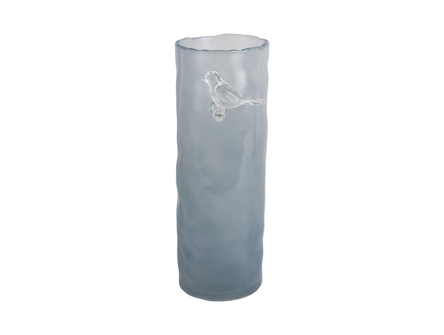 VASE Bird On Branch 9/9/27 cm - Blau, Glas (9.5/27cm) - Present Time