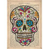 POSTER Skull Mexicana-Farben. A4 Schwarzer Rahmen - Schwarz, Papier (29.7/5/21cm) - Nacnic