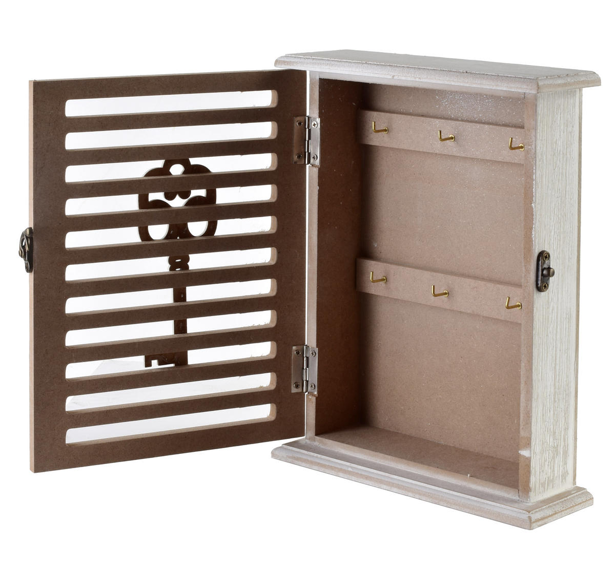 SCHLÜSSELKASTEN Stacy Beige 19.5/6/28 cm Holz - Beige, Holz (6/28/19.5cm) - Mondex