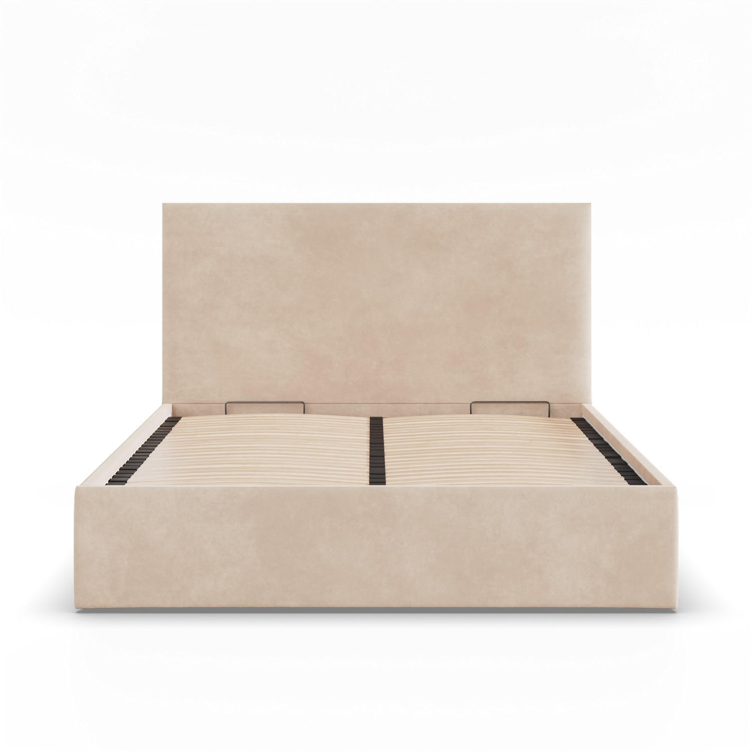 POLSTERBETT MIT KOPFTEIL 140x200 mit Bettkasten PAOLA, Beige - Creme, Textil (140/200cm) - Mebligo