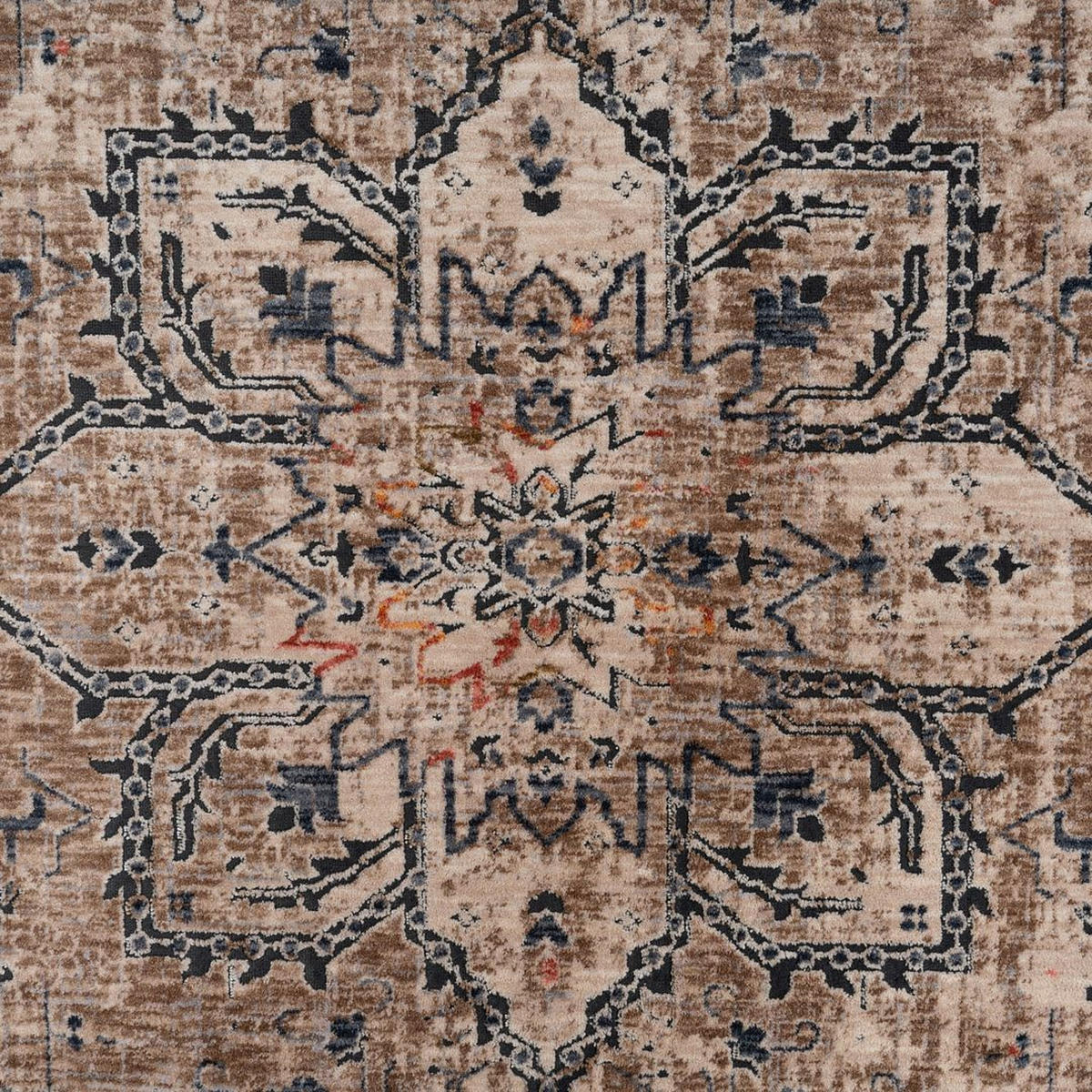 WEBTEPPICH Fionna Neta Beige - Beige, Textil (160/231cm) - Kukoon Rugs
