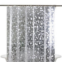 DUSCHVORHANG transluzent schimmelresistent für Badewannen - Transparent, Kunststoff (180/80cm) - MCBOSON