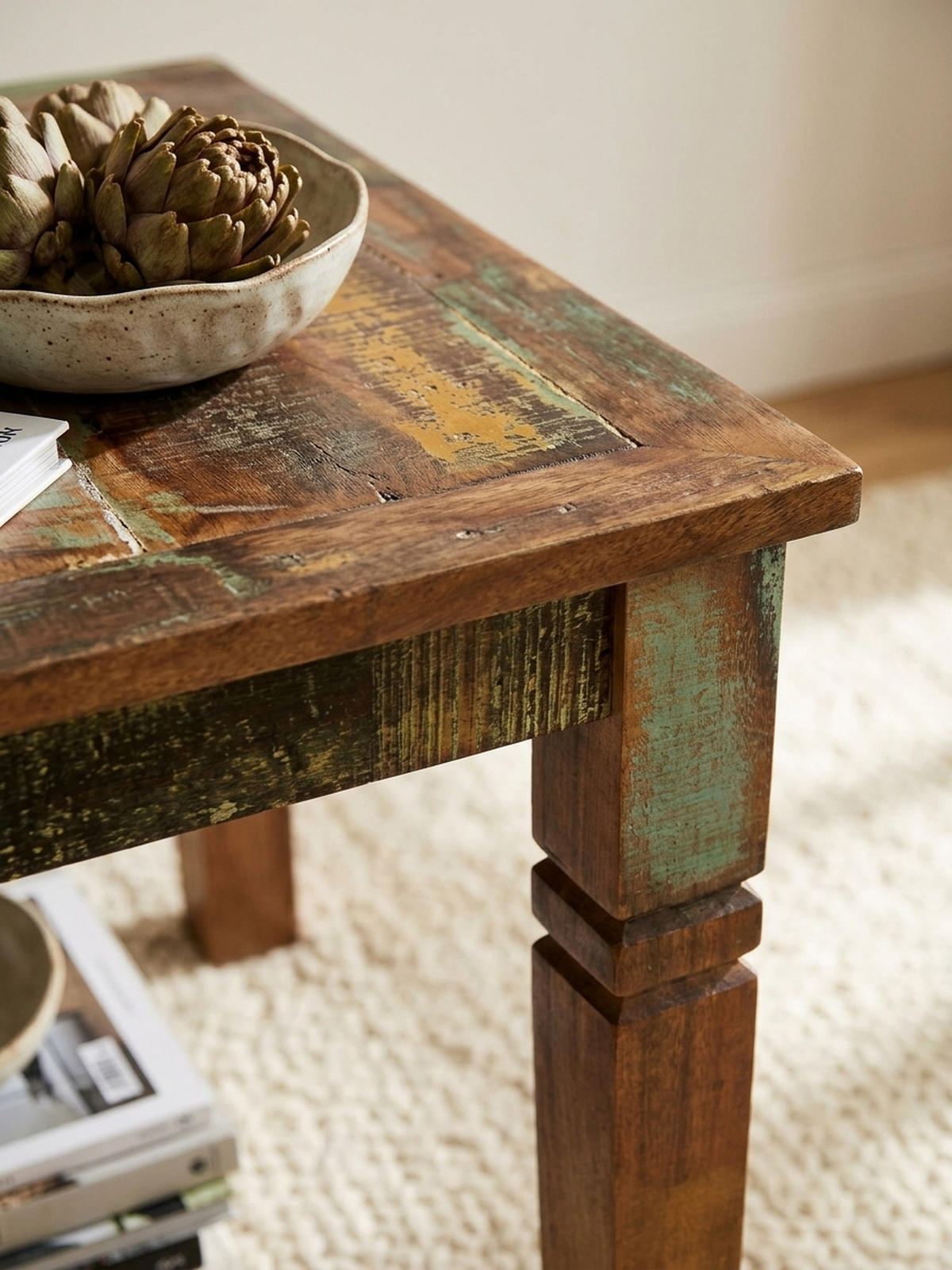 ESSTISCH Massivholz Quadratisch Landhausstil DIANA, Beige 80x80x76 cm - Beige/Braun, Holz (80/80/76cm) - KADIMA DESIGN