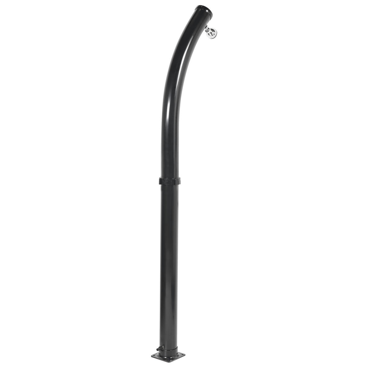 FREISTEHENDE solarbetriebene Gartendusche Schwarz Engabao - Schwarz, Kunststoff (16/217/16cm) - Beliani