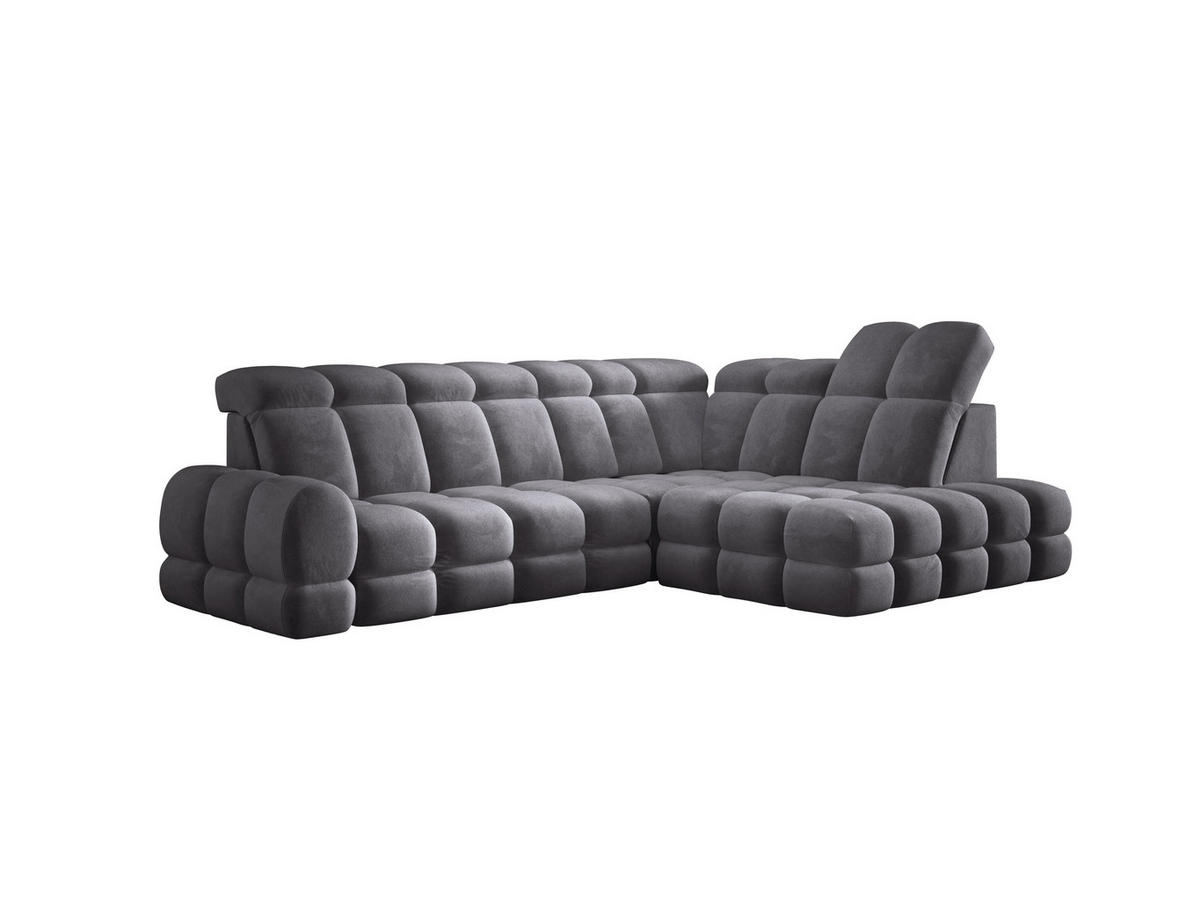 ECKSOFA TOLLO Salvador-stoff L-form 302x217x105 cm anthrazit - Anthrazit, Holz/Textil (217/302cm) - DomoHome