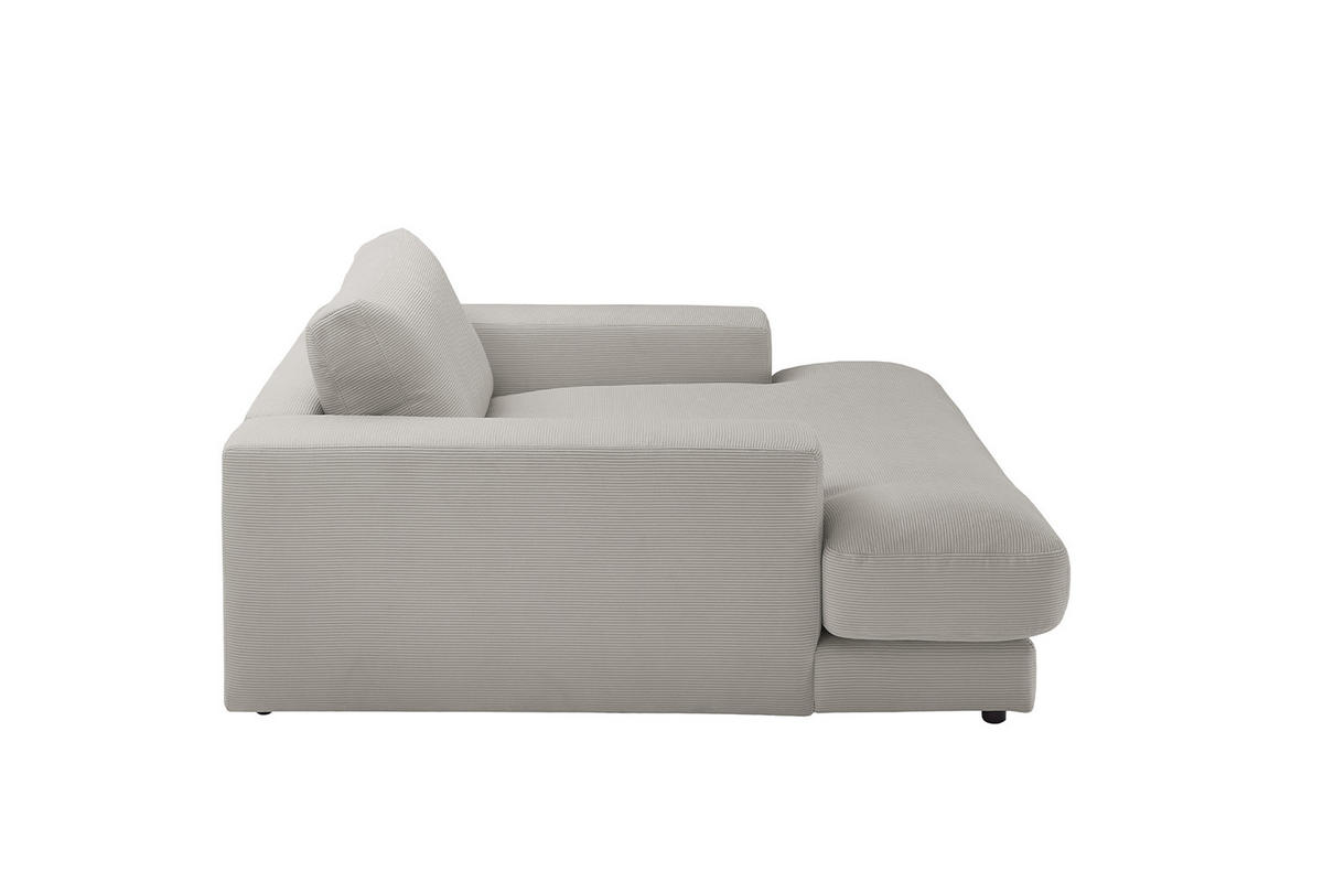 LONGSEAT MADELINE Grau Cord - Schwarz/Grau, Kunststoff/Textil (150/86/170cm) - KAWOLA