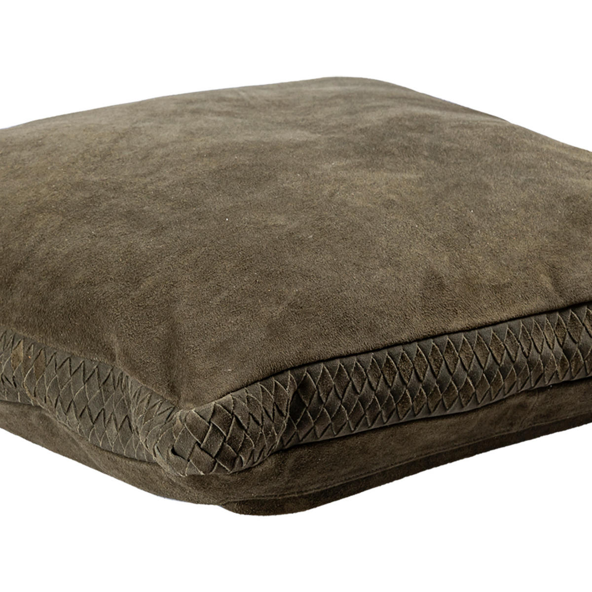 ZIERKISSEN Suky Grün 60/8/60cm - Grün, Leder (8/60cm) - PTMD Collection