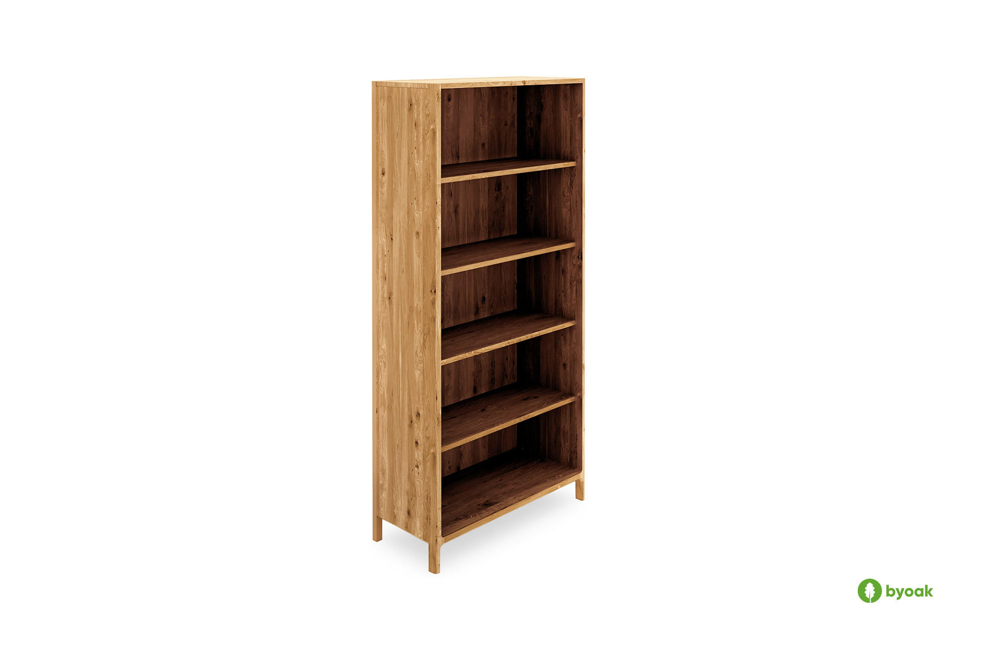 REGAL PAUL - Wildeiche, Holz (90/188/40cm) - byoak