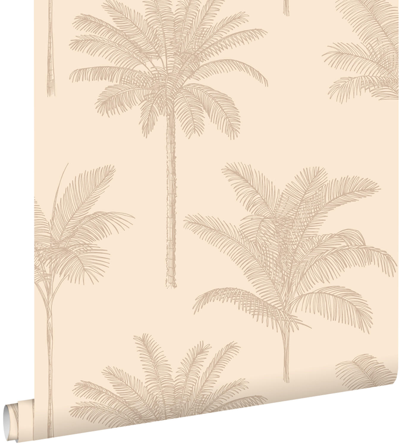 TAPETE Palmen 53 cm x 10.05 m - Beige, Papier (53/1000cm) - ESTAhome