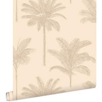 TAPETE Palmen 53 cm x 10.05 m - Beige, Papier (53/1000cm) - ESTAhome