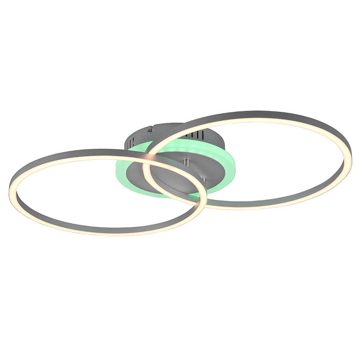 LED DECKENLEUCHTE Metall Silber - Silberfarben, Metall (60/35/8cm)