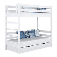 ETAGENBETT N03 mit Schublade Weiß 90/190 - Weiß, Naturmaterialien/Holz (90/190cm) - N-Wood