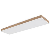 LED DECKENLEUCHTE Holzoptik Braun - Braun, Metall (80/20/7.8cm) - Globo Lighting
