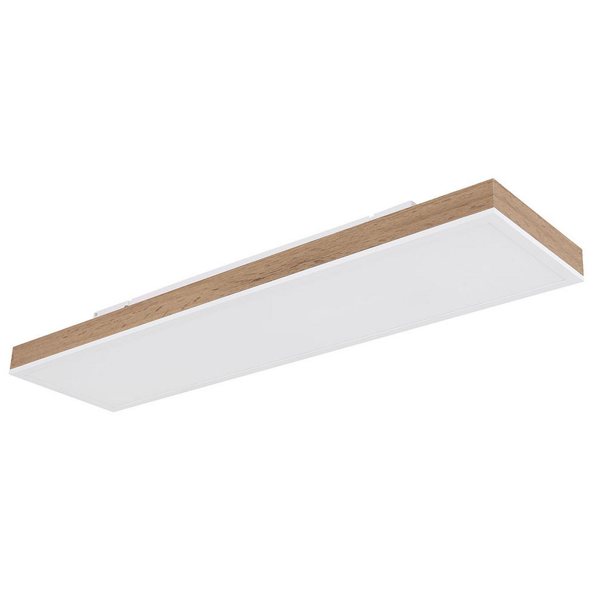 LED DECKENLEUCHTE Holzoptik Braun - Braun, Metall (80/20/7.8cm) - Globo Lighting