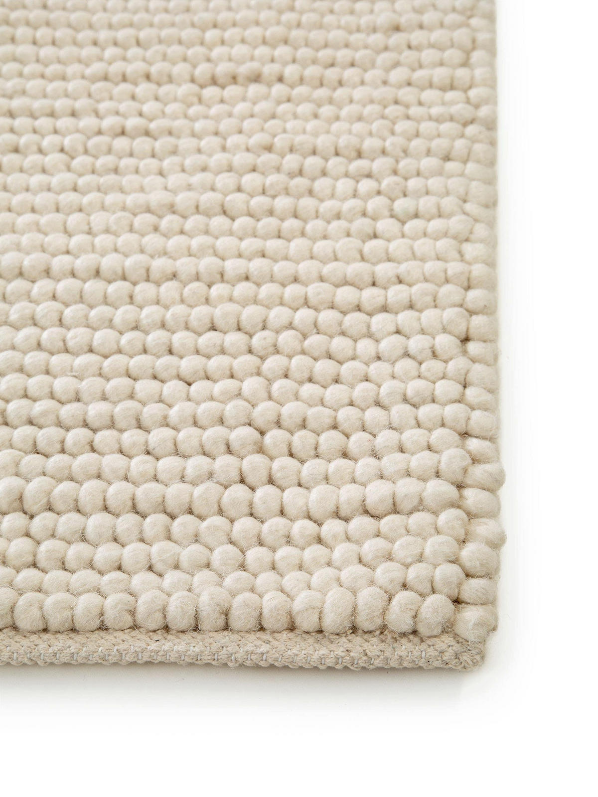 WOLLTEPPICH Beads Cream 80x150 cm - Creme, Textil (80/150cm) - benuta Pure