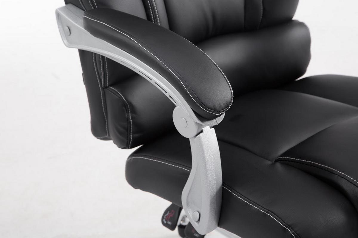 BÜROSTUHL Pacira, Kunstleder Schwarz - Schwarz, Textil/Metall (68/127/64cm) - TPFLiving
