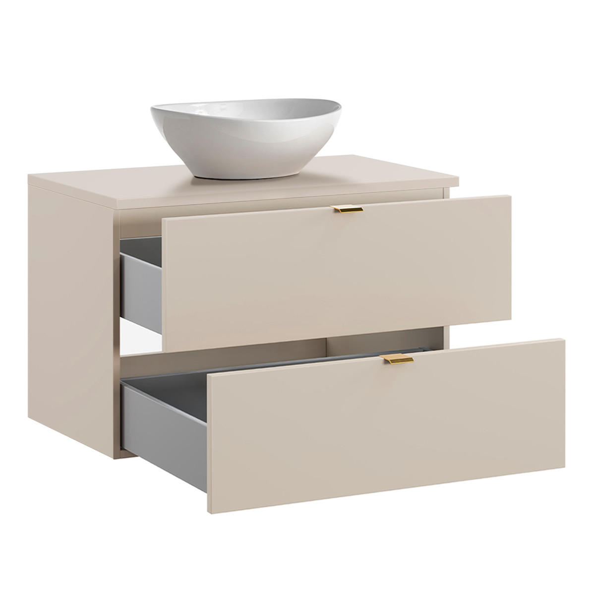 WASCHTISCH 80.6cm Azel Kaschmir - Beige, Holzwerkstoff (80.6/52/46cm) - Petits-meubles