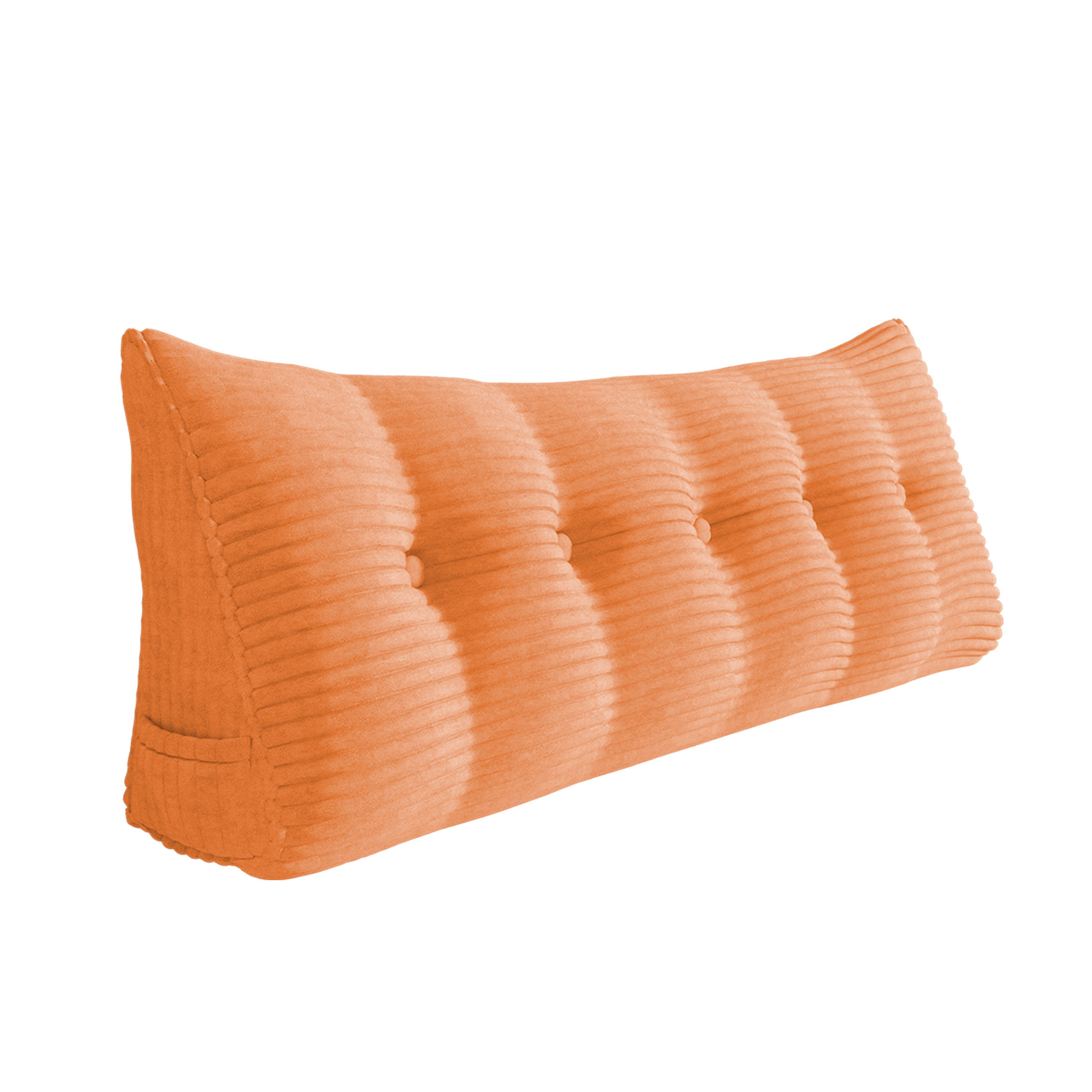 RÜCKENKISSEN für Bett Kord Pfirsichfarben 160 cm - Pink, Textil (50/160cm) - Vercart