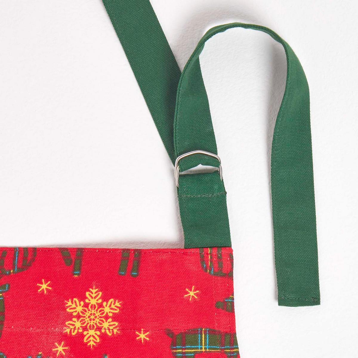 WEIHNACHTSSCHÜRZE Rentier, 100% Baumwolle - Rot, Textil (80/85cm) - Homescapes