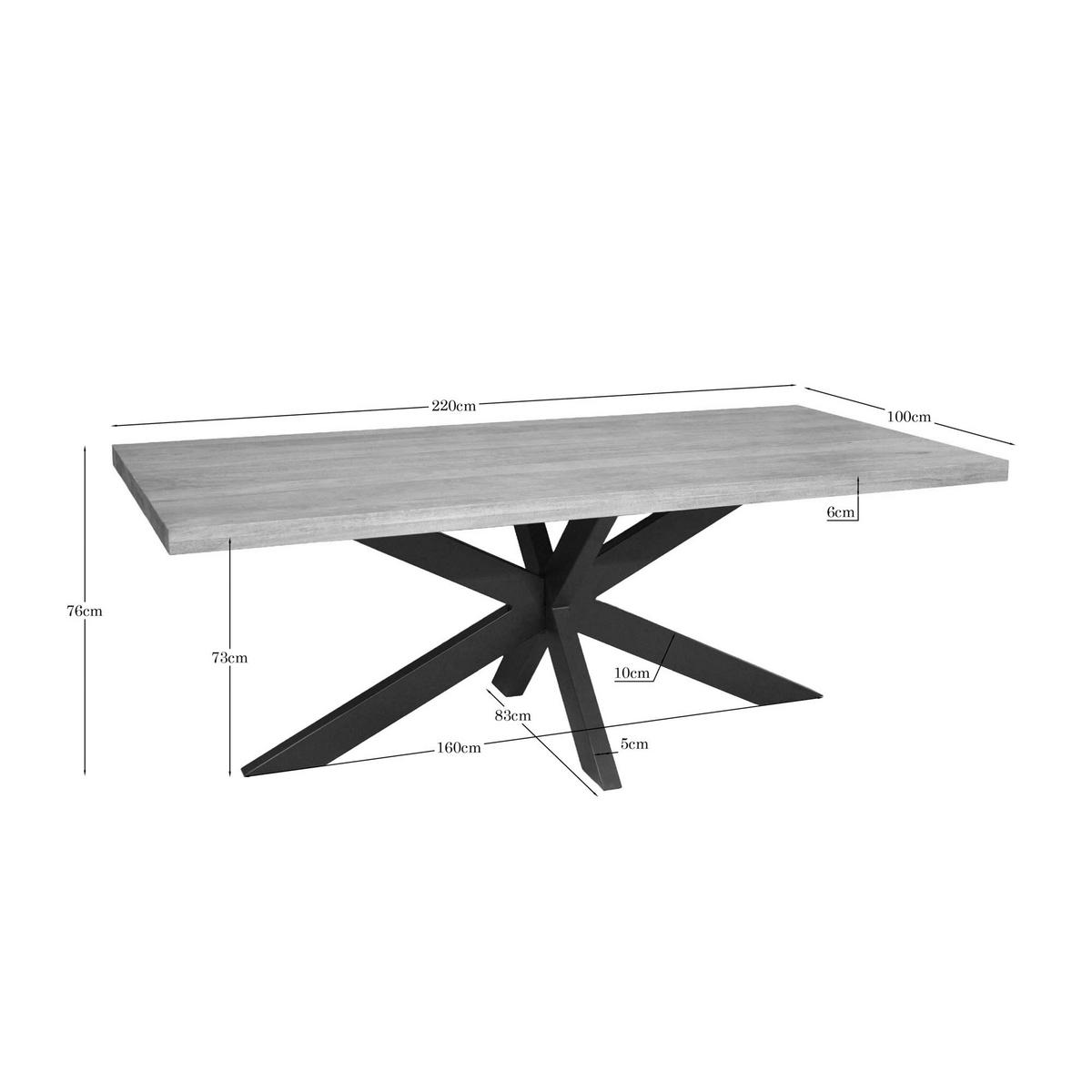 ESSTISCH Dakota Braun 100/220/76 cm - Braun, Holz (100/220/76cm) - Starfurn