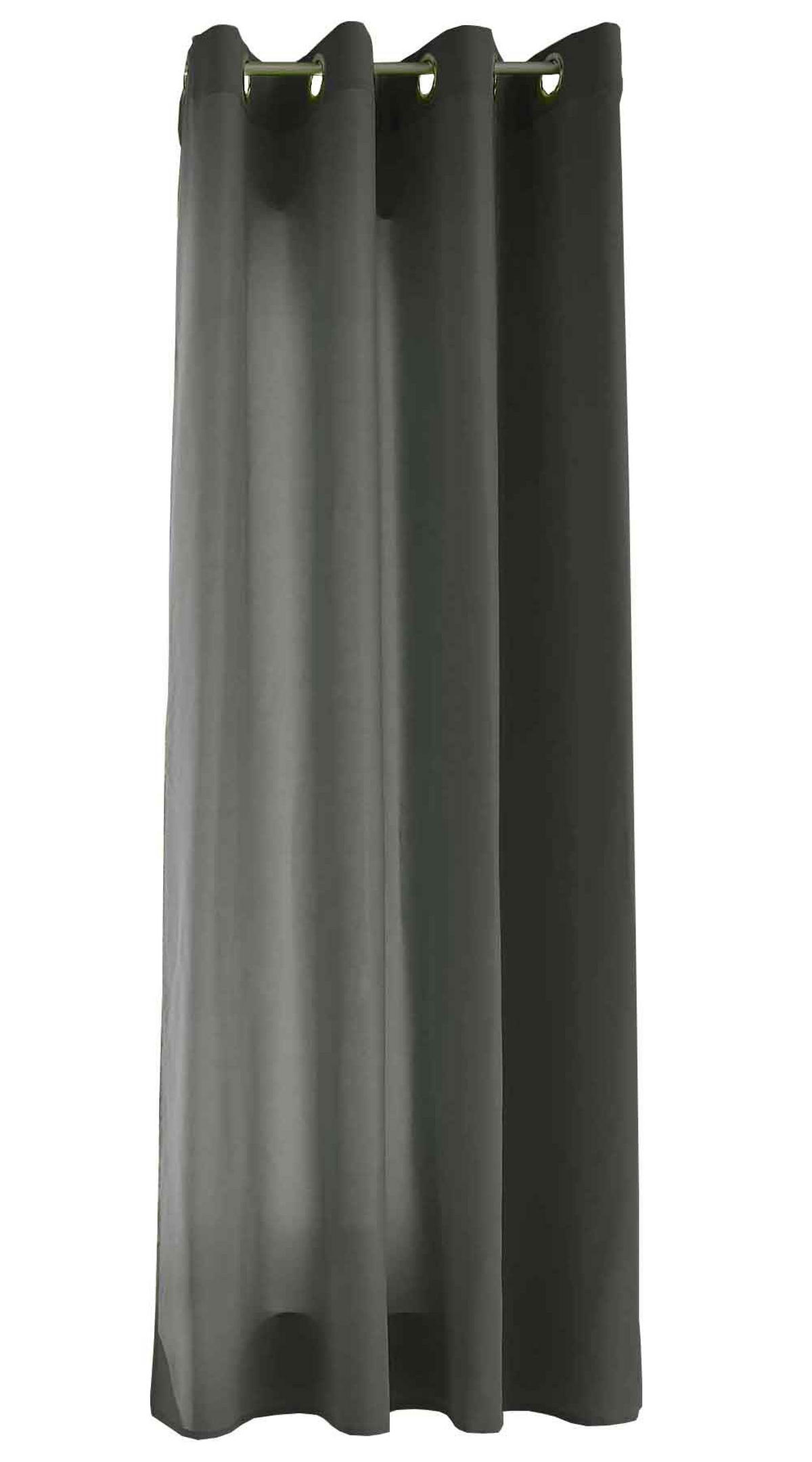 VORHANG BERLIN HxB 175x140cm Dunkelgrau - Dunkelgrau, Textil (140/175cm) - Gardinenbox