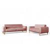 SOFASET Valerie 3-2 - Altrosa, Holzwerkstoff/Textil (228/79/90cm) - Fun Möbel
