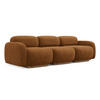 4-SITZER-SOFA Bouclé Stoff Orange - Pink/Terra cotta, Holz/Textil (270/73/95cm) - Makamii