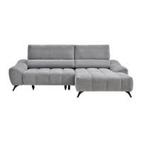 RELAXSOFA - 4 Personen - stoff - grau Elosia - Grau, Textil/Metall (270/105/175cm) - Vente-Unique
