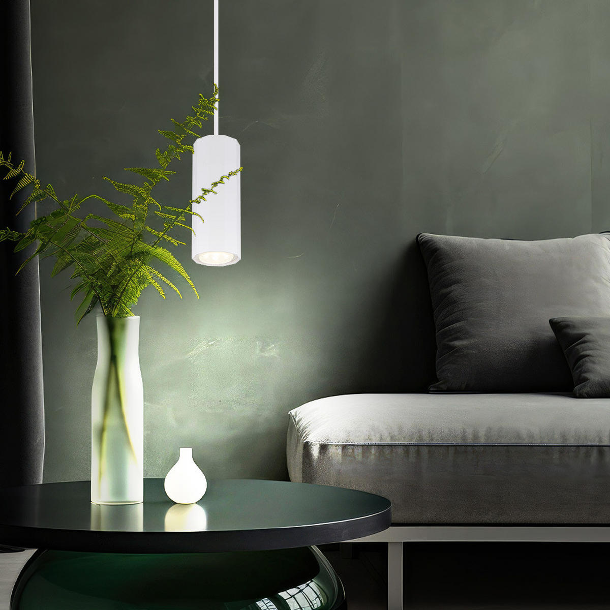 HÄNGELEUCHTE Metall Weiß - Weiß, Metall (10/10/120cm) - Globo Lighting