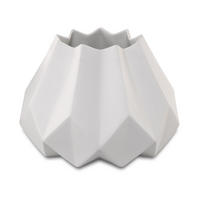 VASE Polygono Star weiß 19 cm - Weiß, Keramik (19cm) - Goebel
