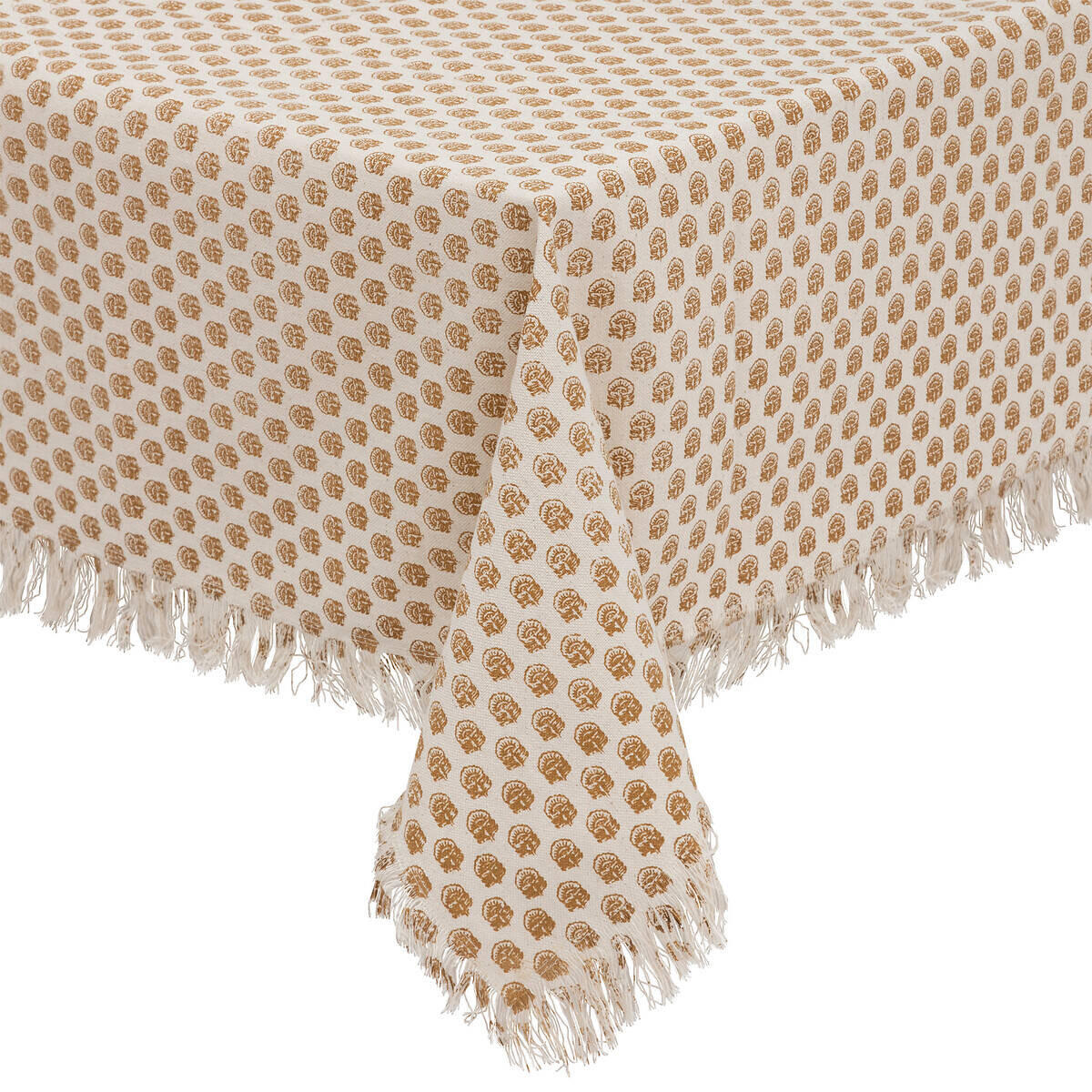 TISCHDECKE Indie Baumwolle 150/250 cm - Beige, Naturmaterialien (150/250cm) - Atmosphera Createur d´interieur